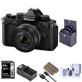 Nikon Z f Mirrorless Camera with NIKKOR Z 40mm f/2 SE Lens, Bundle with 64GB SDXC Memory Card, EN-EL15c Lithium-Ion Battery and 40.5mm Filter Kit