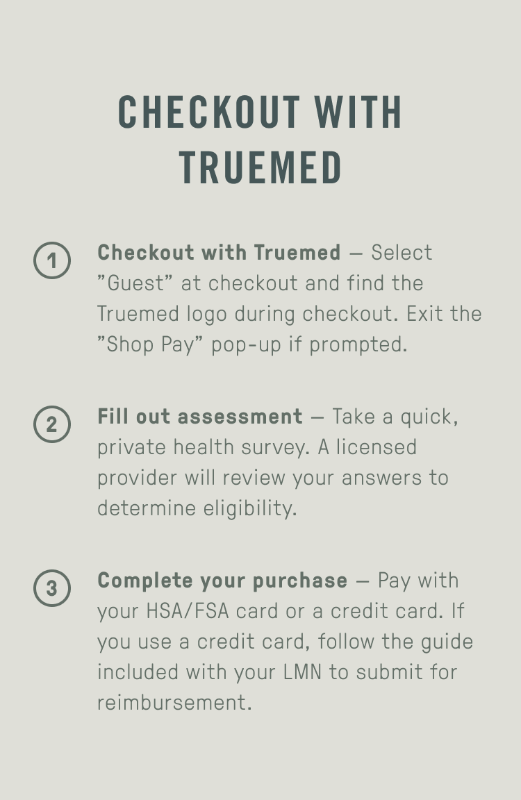 Checkout with truemed