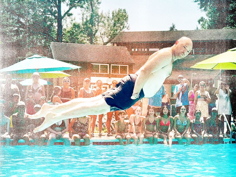 Image may contain: Jonathan Cyprien, Tom Mandrake, Leisure Activities, Person, Sport, Swimming, Water, Water Sports, and Pool