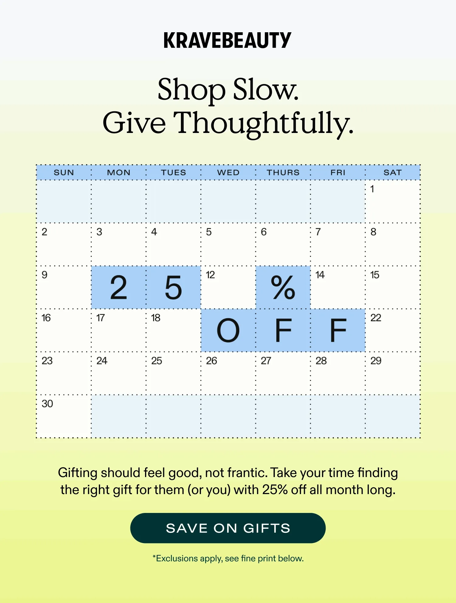 Shop Slow. Give thoughtfully.