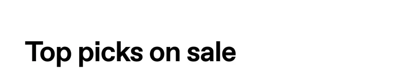 Top picks on sale