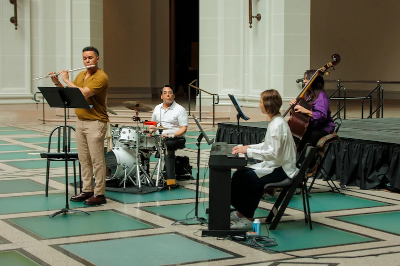 Musicians performing in the Brooklyn Museum