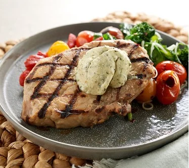 Rastelli's (10) 6 oz Premium Pork Ribeye Steaks w/Tuscan Butter