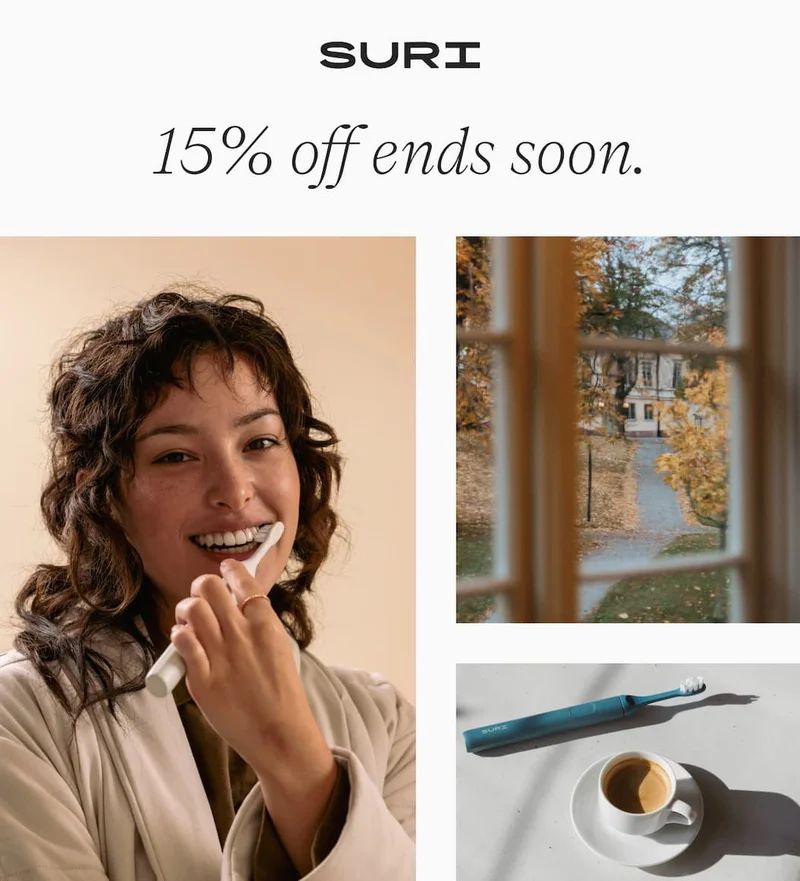15% Off ends soon