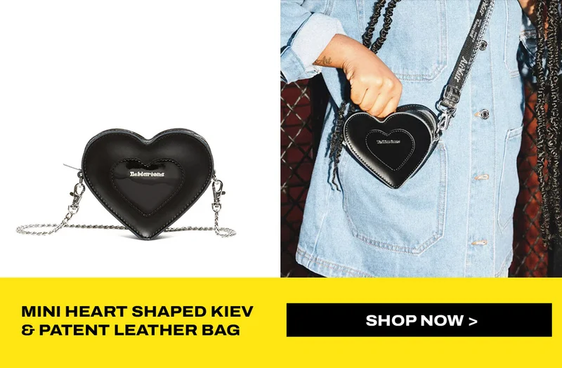 Mini Heart Shaped Kiev & Patent Leather Bag