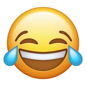 A laughing with joy emoji
