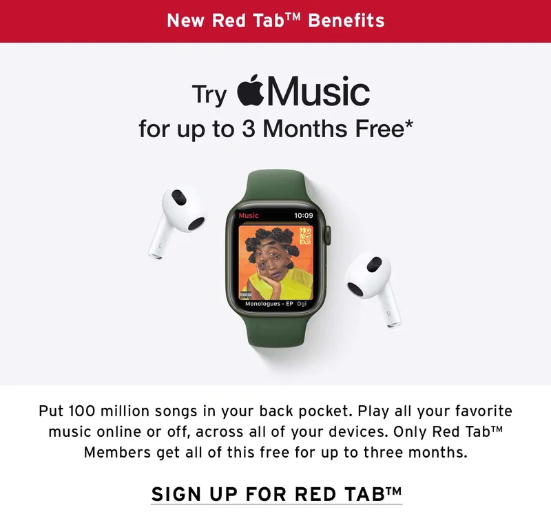Red Tab™ Members always get the best benefits.