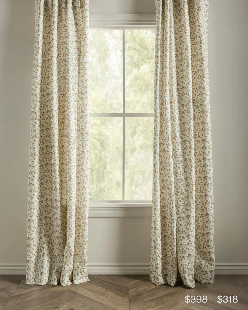 Shop Kumquats Linen Curtain Panel