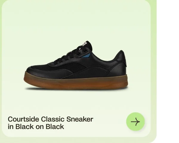 Courtside Classic Sneaker in Black on Black