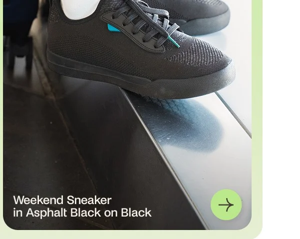 Weekend Sneaker in Asphalt Black on Black