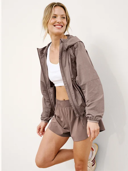 Limitless Hooded Jacket in Rosey Taupe