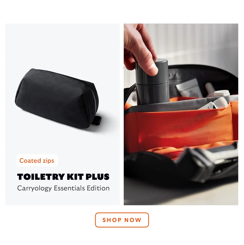 Toiletry Kit Plus. Coated zips. SHOP NOW