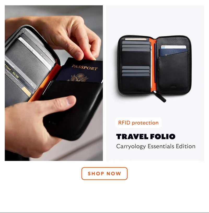 Travel Folio. RFID protection. SHOP NOW
