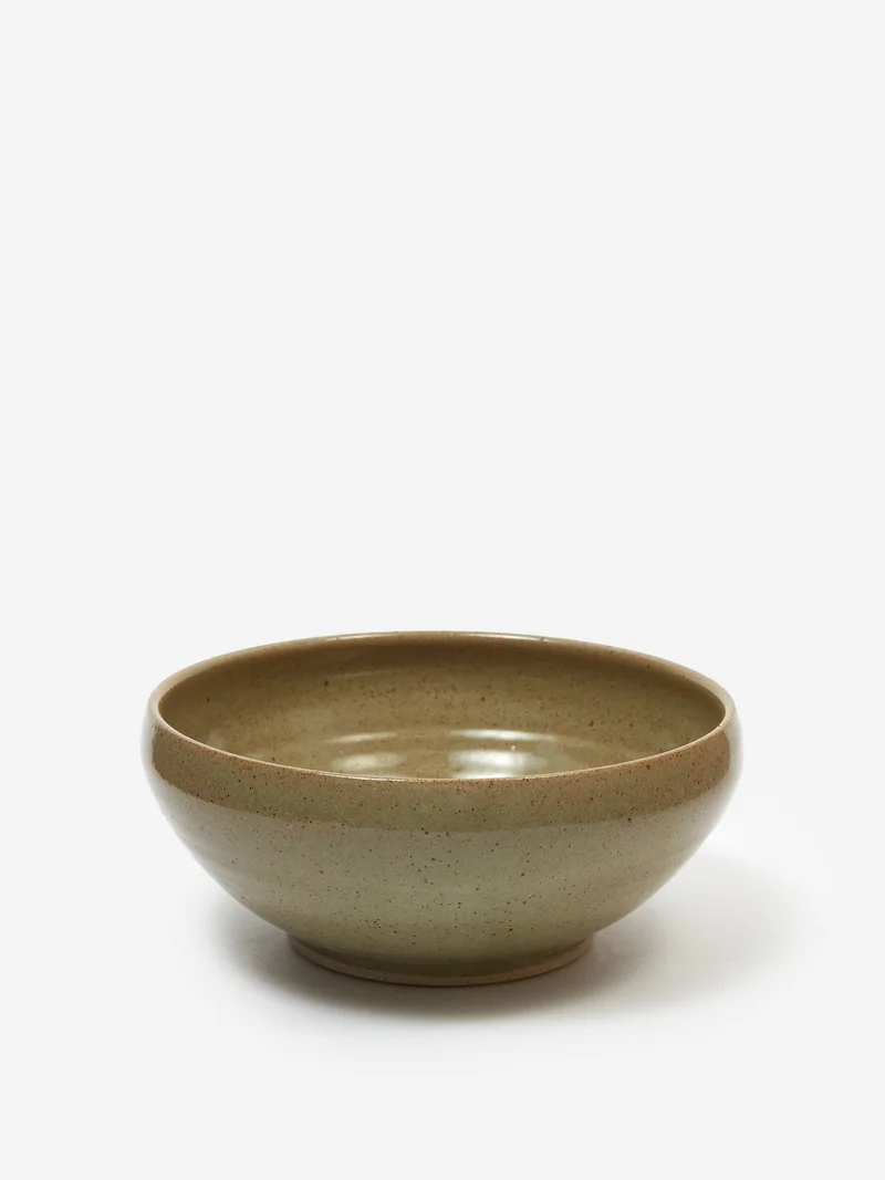 Image of Pottery West Stoneware Ramen Bowl - Olive