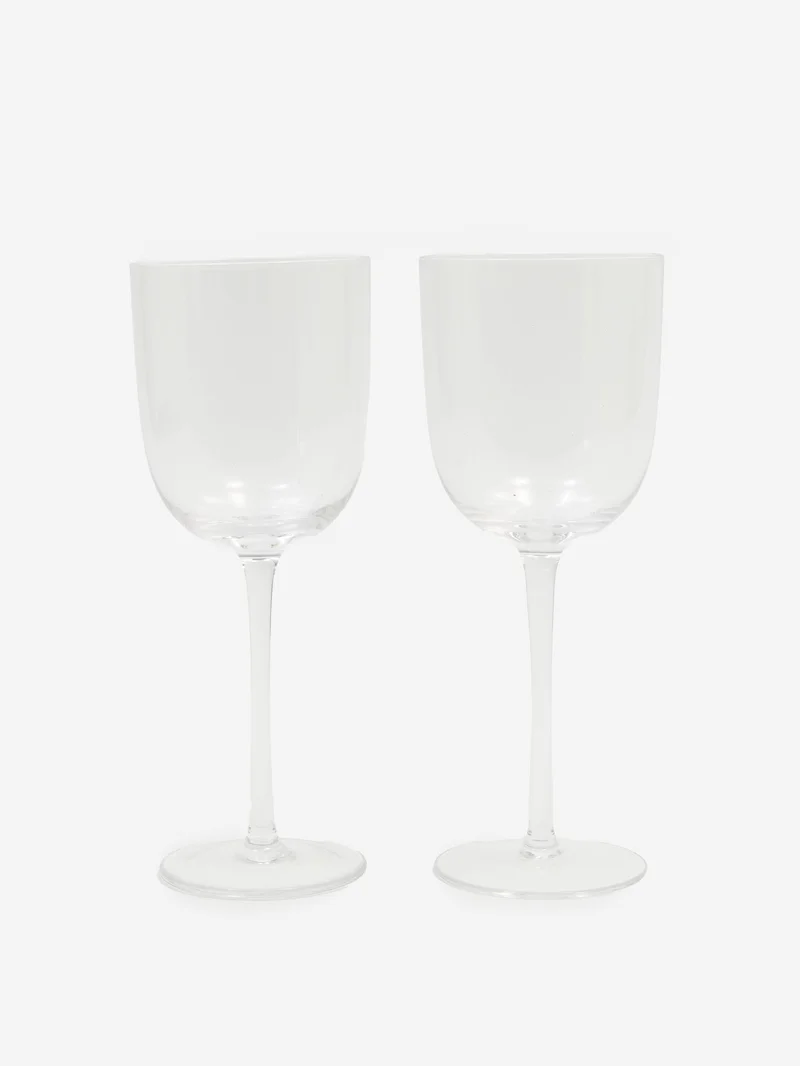 Image of ferm LIVING Host White Wine Glasses Set of 2 - Clear