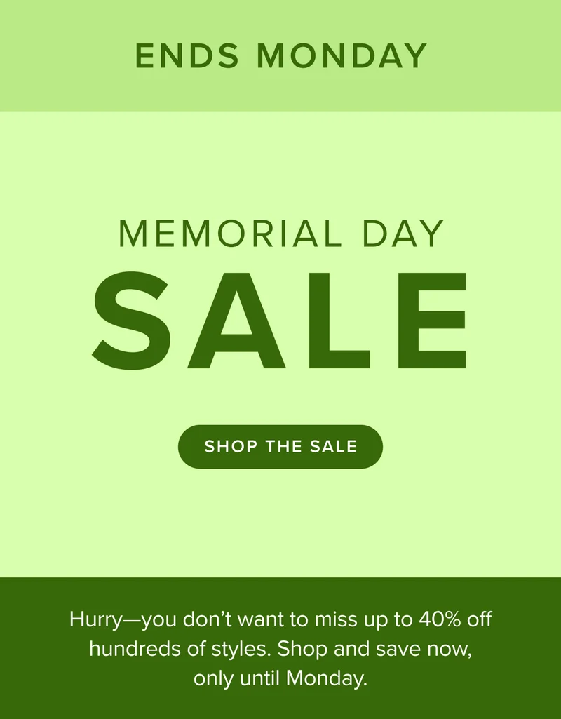 Get up to 40% off with our Memorial Day Sale. Shop now.