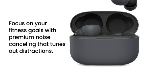 Focus on your fitness goals with premium noise canceling that tunes out distractions.