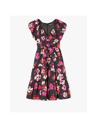 Fall Poppies Midi Dress