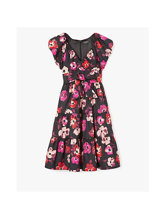 Fall Poppies Midi Dress