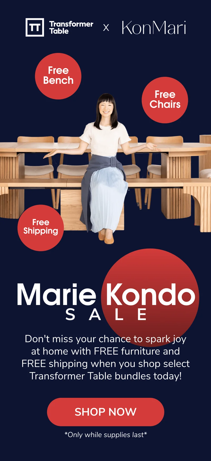 ✨ Transformer Table Marie Kondo Sale ✨