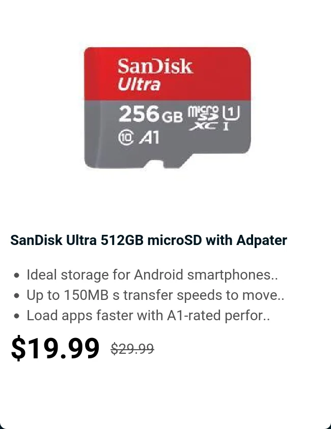 SanDisk Ultra 512GB microSD with Adpater