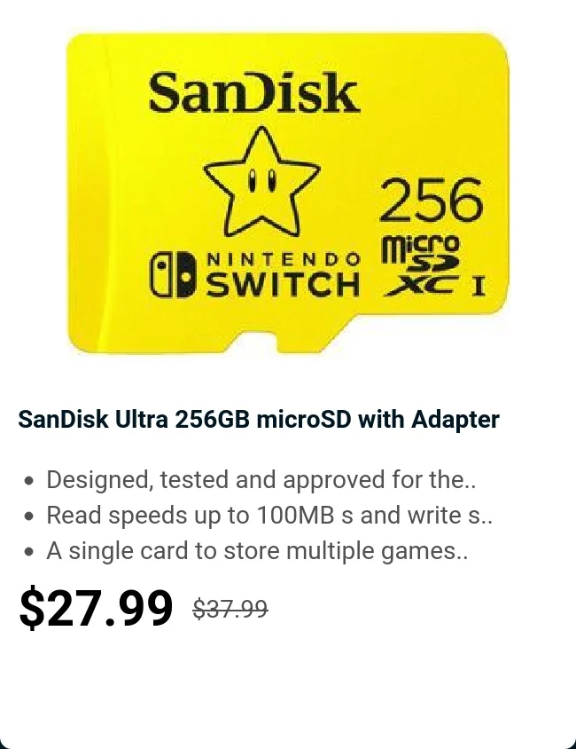 SanDisk Ultra 256GB microSD with Adapter