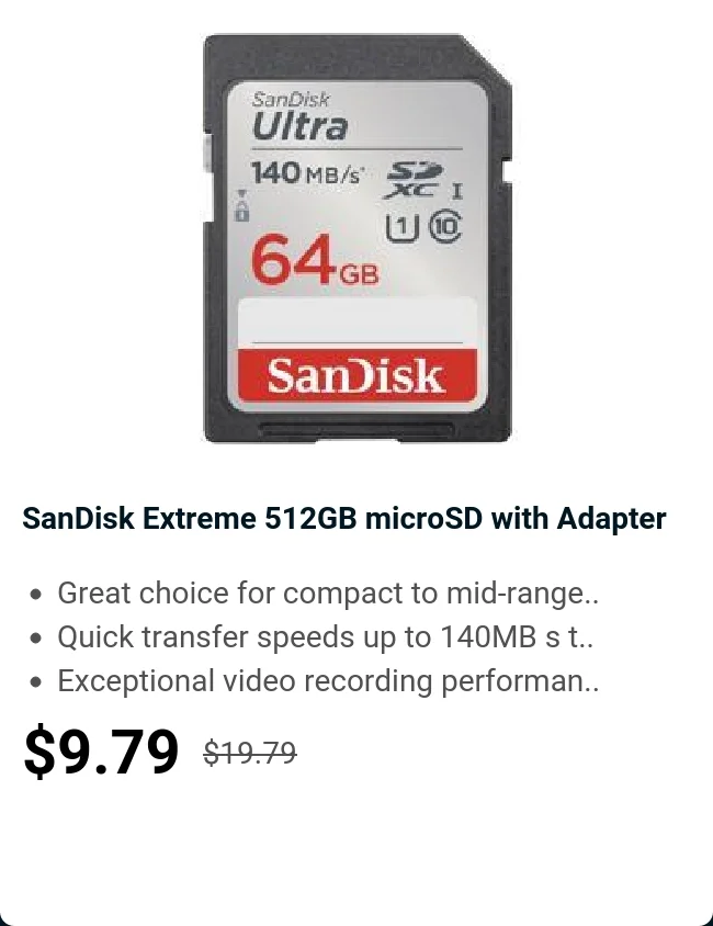 SanDisk Extreme 512GB microSD with Adapter