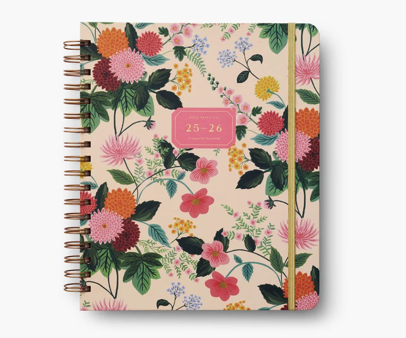 Image of 2025-2026 17-Month Academic Hardcover Spiral Planner - Dahlia