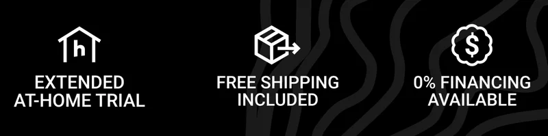 Extended at-home trial. Free shipping included. 0% financing available