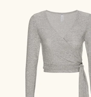 Featherweight Waist No Time Wrap Top in Silver Mist