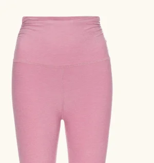 Spacedye Raise The Barre Shirred Legging in Pink Haze Heather