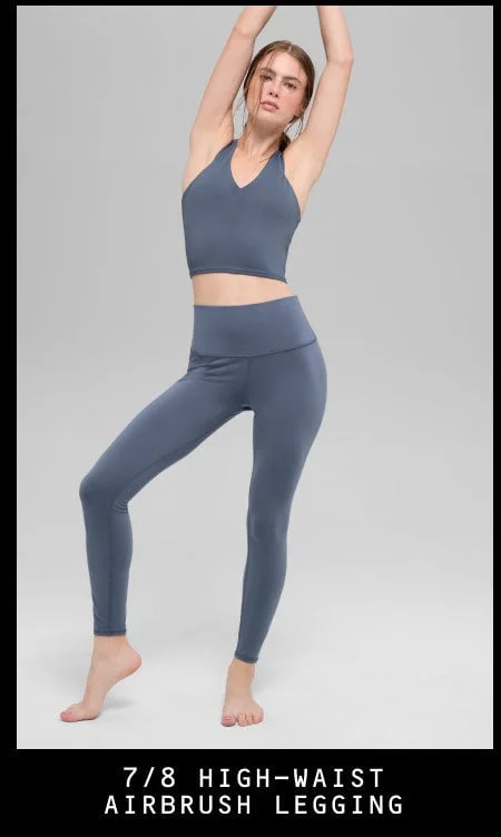 7/8 High-Waist Airbrush Legging - Bluestone
