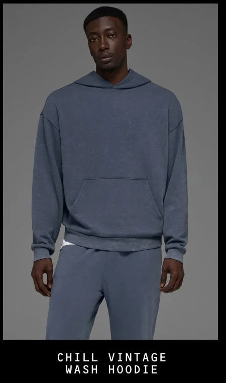 Chill Vintage Wash Hoodie - Bluestone