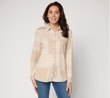 Denim & Co. Regular Heavenly Jersey Printed Tunic