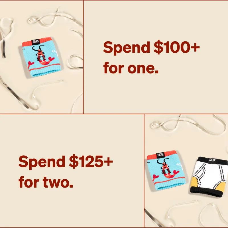 Spend $100+ for one. Spend $125+ for two.