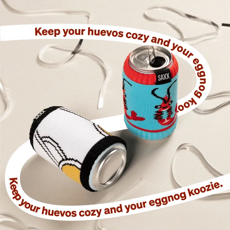 Keep your huevos cozy and your eggnog koozie.