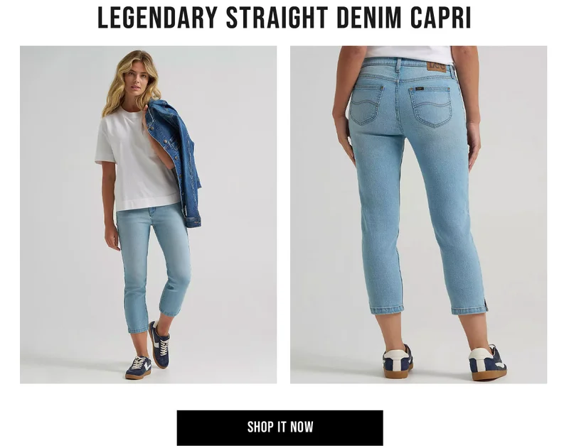 Legendary Straight Denim Capri Shop It Now