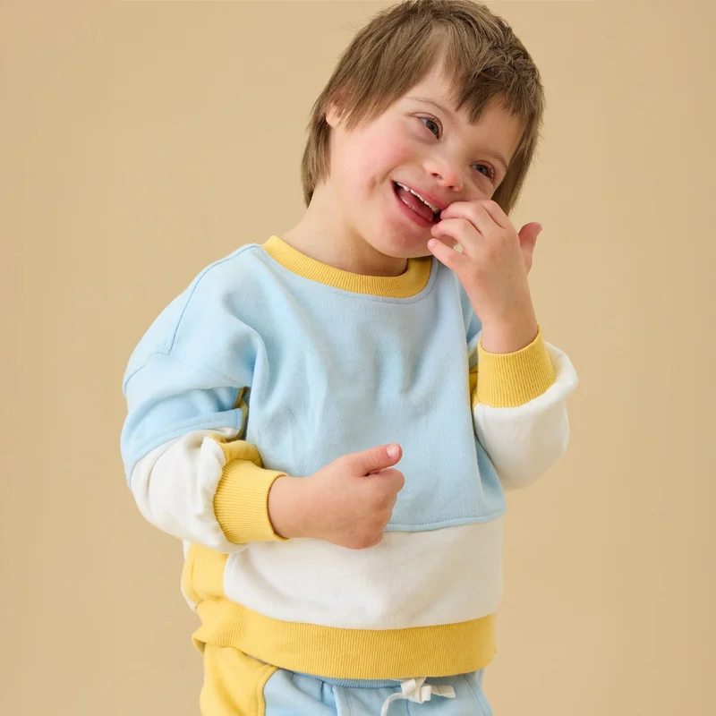 Image of KIDLY by MORI Colorblock Sweatshirt