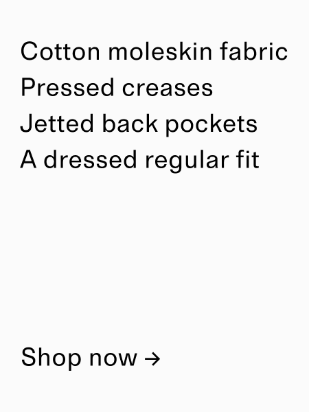 Cotton moleskin fabric text Shop now
