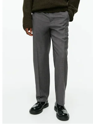 Straight Wool Trousers