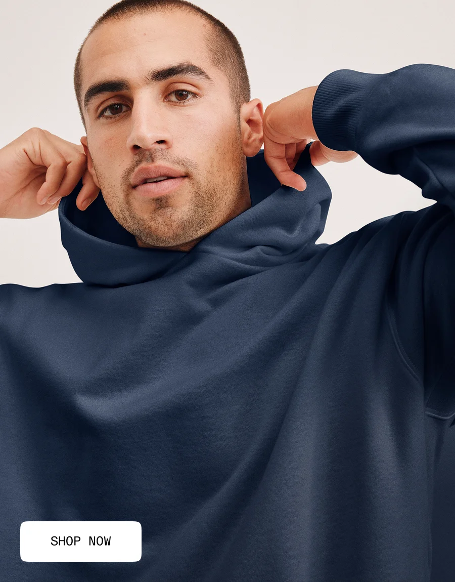 LuxeFleece Classic Fleece Men's Hoodie in Ocean Indigo
