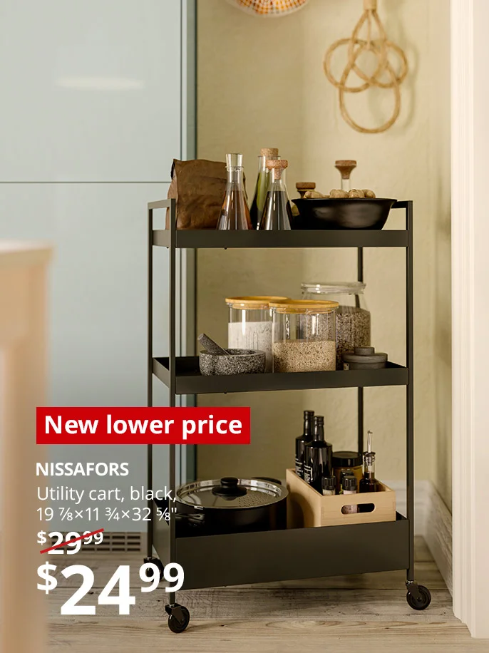 NISSAFORS- Utility cart, black