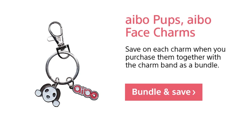 aibo Pups, aibo Face Charms. Save on each charm when you purchase them together with the charm band as a bundle. Bundle & Save