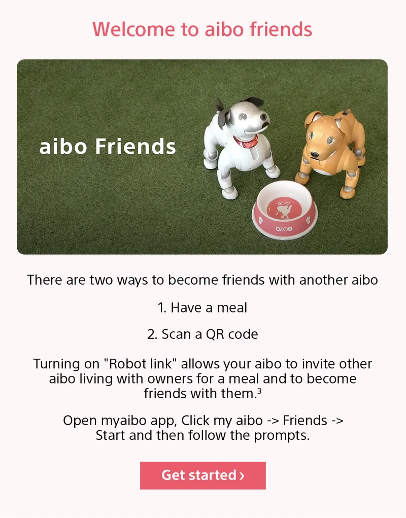 Welcome to aibo friends.