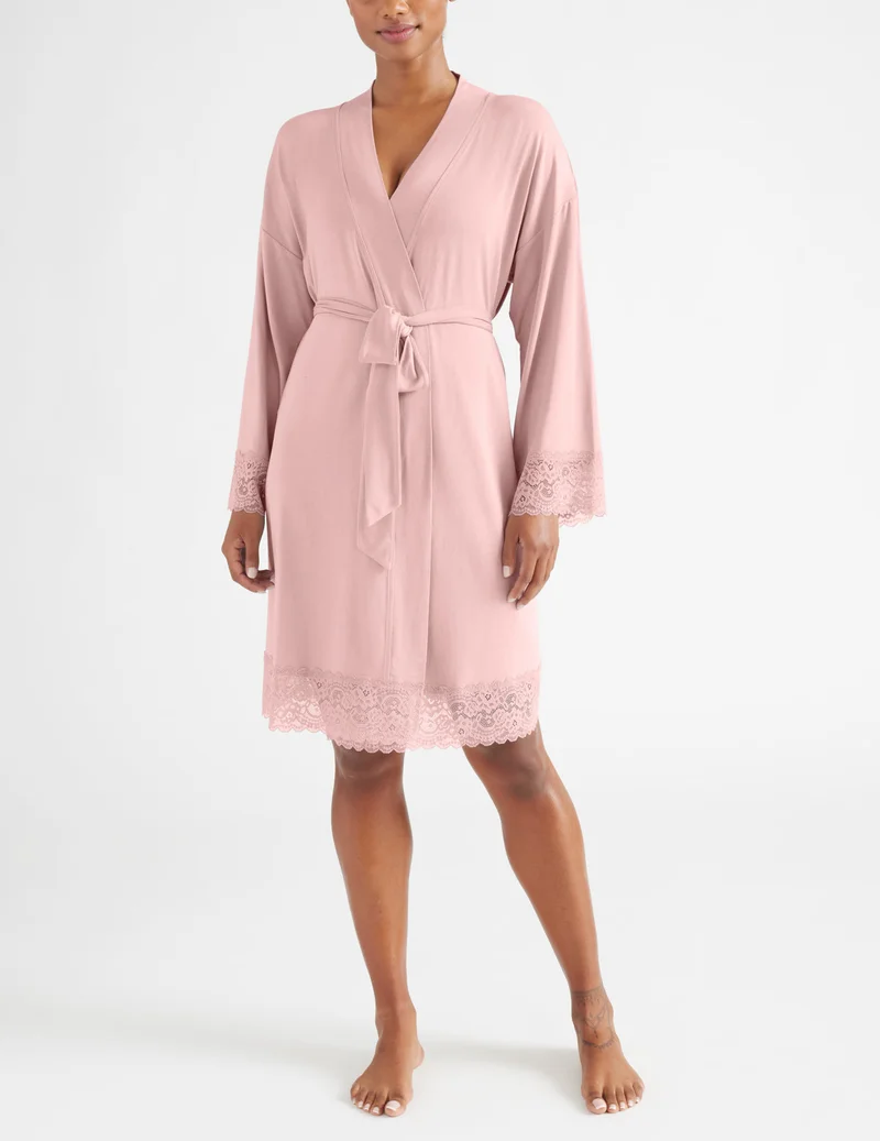 Image of Lace Trim Robe