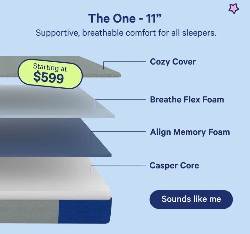 The One - 11'' - Supportive, breathable comfort for all sleepers.