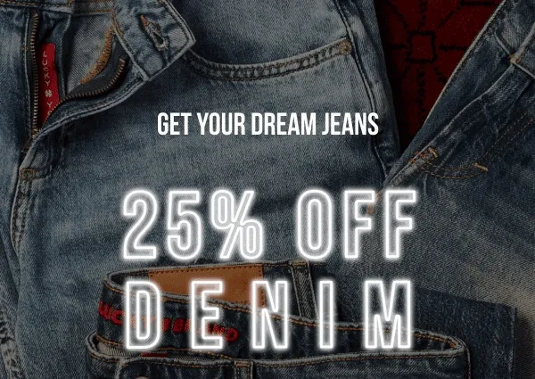25% off denim gif