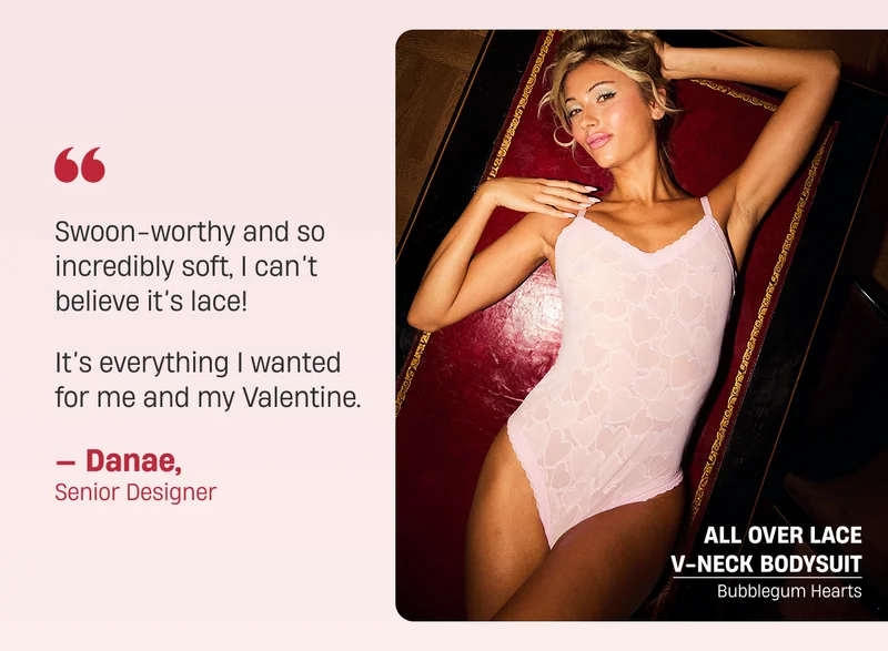 All Over Lace Bodysuit | Bubblegum Hearts