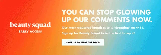 you can stop glowing up our comments now.