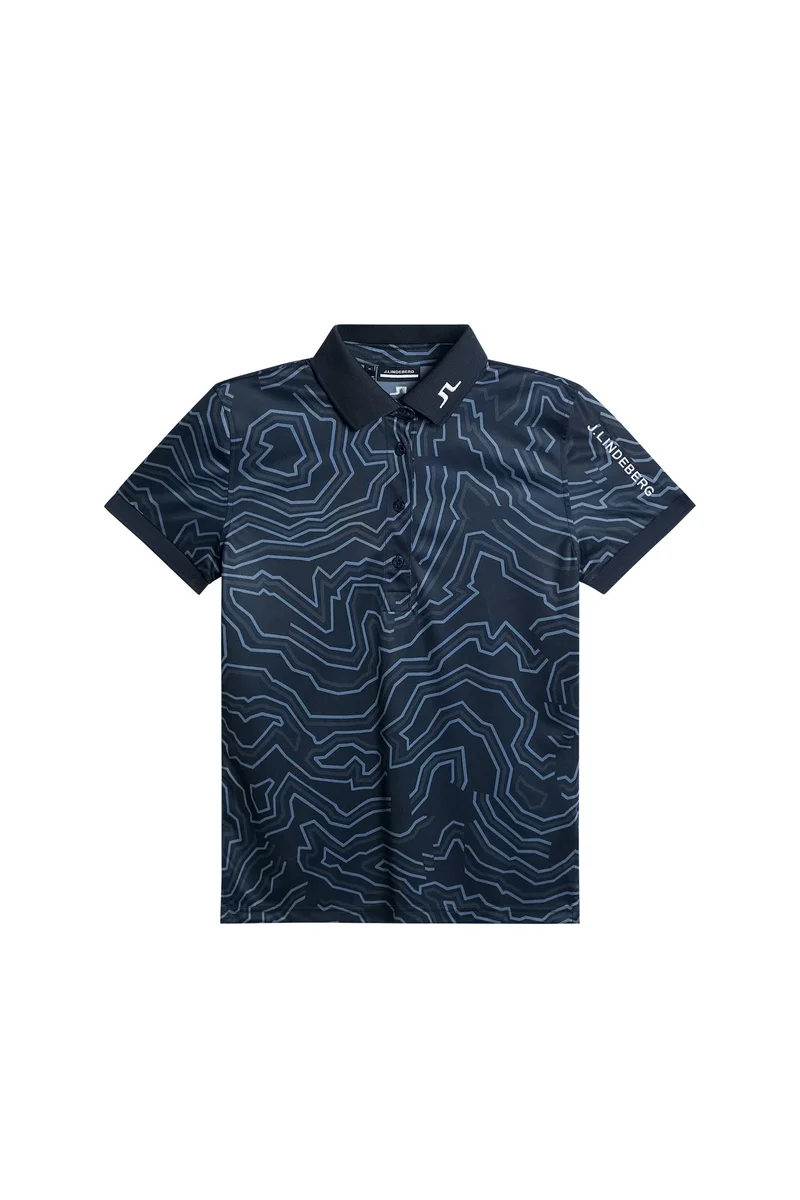 Image of Tour Tech Print Polo / Topo Navy L